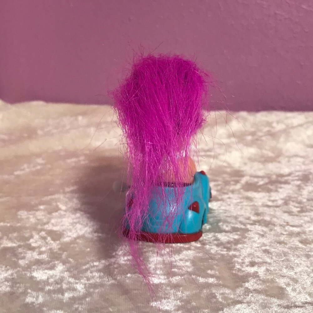 Russ Berrie & Co. Vintage Troll Doll in Blue Wind-Up Car Toy EUC Retro Sunglass - Picture 4 of 5